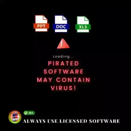 Pirated software may contain #virus / malware. Always prefer genuine #Software