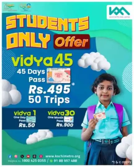 Students only offers .....!!

#UNLIMITEDOFFER
#kochimetro
#metro
#studentsonly