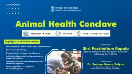 Embracing innovation in animal health! 

Join us at the Pashu Swasthya Sammelan on Dec 18, 2023, in New Delhi, hosted by #dept_of_ahd. Let's collaborate for a healthier and thriving livestock sector. #PashuSwasthya #LivestockWellness