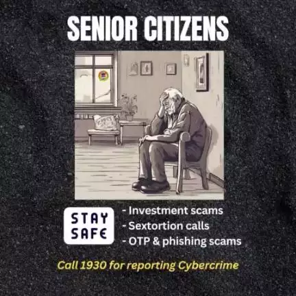 Cyber #Fraudsters consider #Senior Citizens to be soft target! 
Beware and Be Cybersafe.