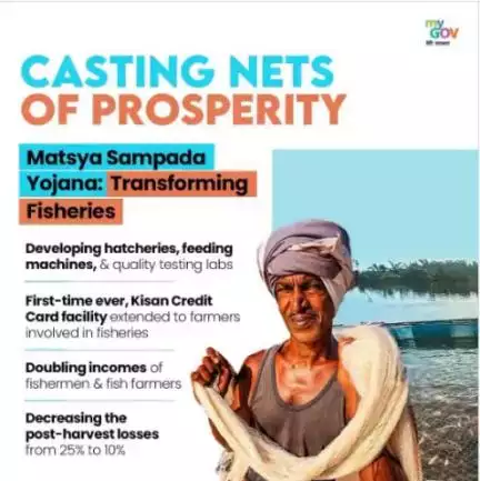 India's Matsya Sampada Yojana transforms fisheries, doubling the incomes of fishermen and farmers. With hatcheries, feeding machines, and Kisan Credit Card facilities, the initiative slashes post-harvest losses. #fisheries #mib_india