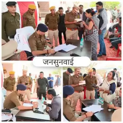 श्री जय यादव #IPS पुलिस अधीक्षक चूरू द्वारा पुलिस थाना रतनगढ़ पर की गई जनसुनवाई।