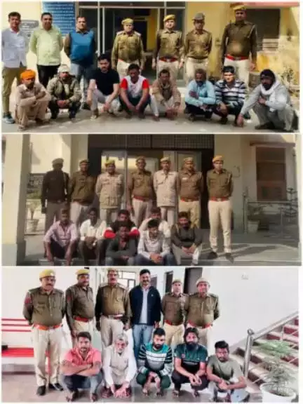 #एरिया डोमिनेंस के तहत अनूपगढ़ जिला पुलिस की कार्यवाही 
असामाजिक तत्वों, गैंगस्ट्रो , नशा तस्करों के खिलाफ कार्यवाही जिले की 144 पुलिस कर्मियों की 31 टीमों द्वारा छापेमारी कर 67 वांछित को किया गिरफतार