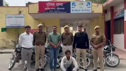 थाना सुभाषनगर पुलिस द्वारा मोटरसाईकिल चोर को किया गिरफ्तार, भीलवाडा ।
राजसमन्द, चितौडगढ व उदयपुर से चोरी की गई कुल 14 मोटरसाईकिले बरामद।
#BhilwaraPolice #RajasthanPolice